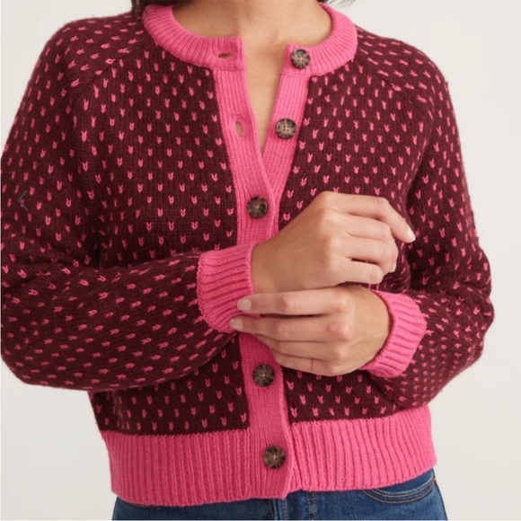 Marine Layer Sweaters - New without Tags. Marine Layer AVA CARDIGAN -WINE/BUBBLEGUM L